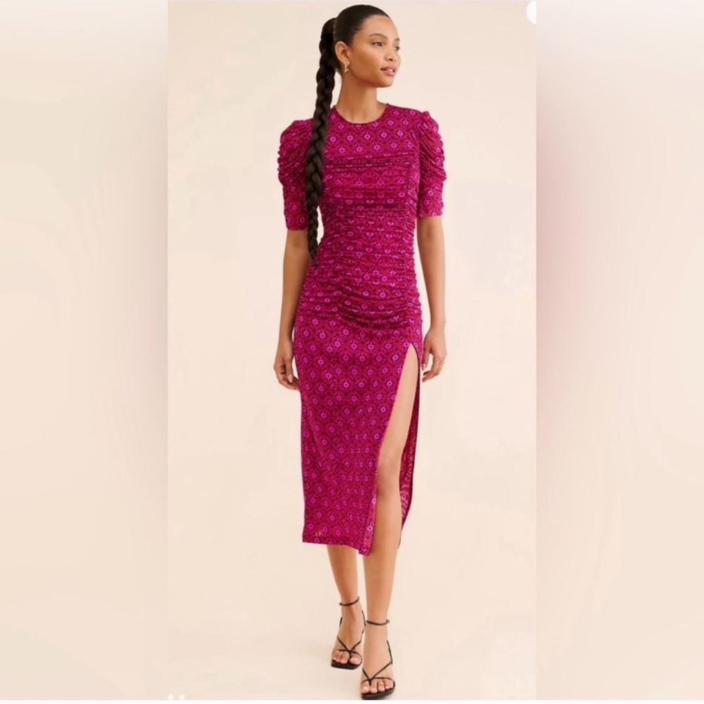 Free People Briella Ruched Midi Dress